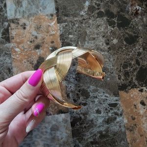 Zara braided gold solid bracelet